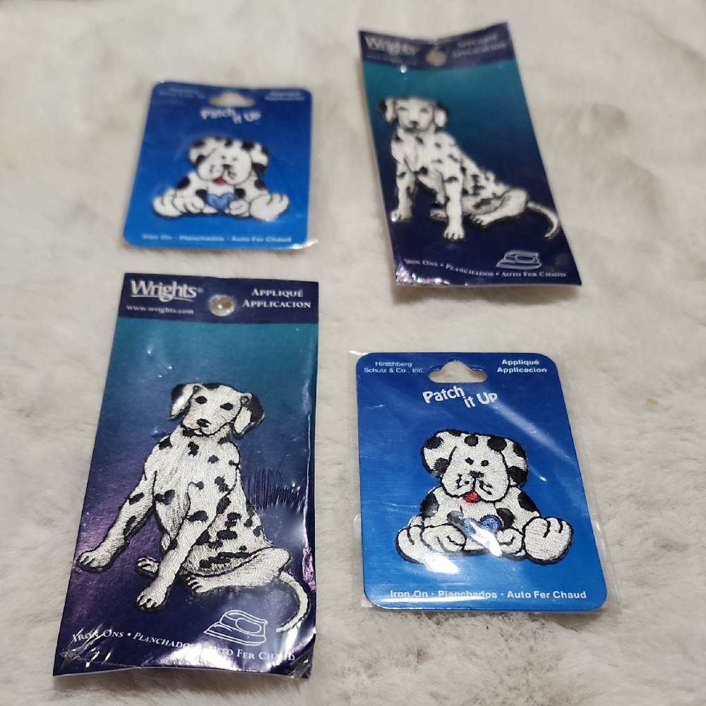 Dalmatian Dog Applique Patch - Black and White